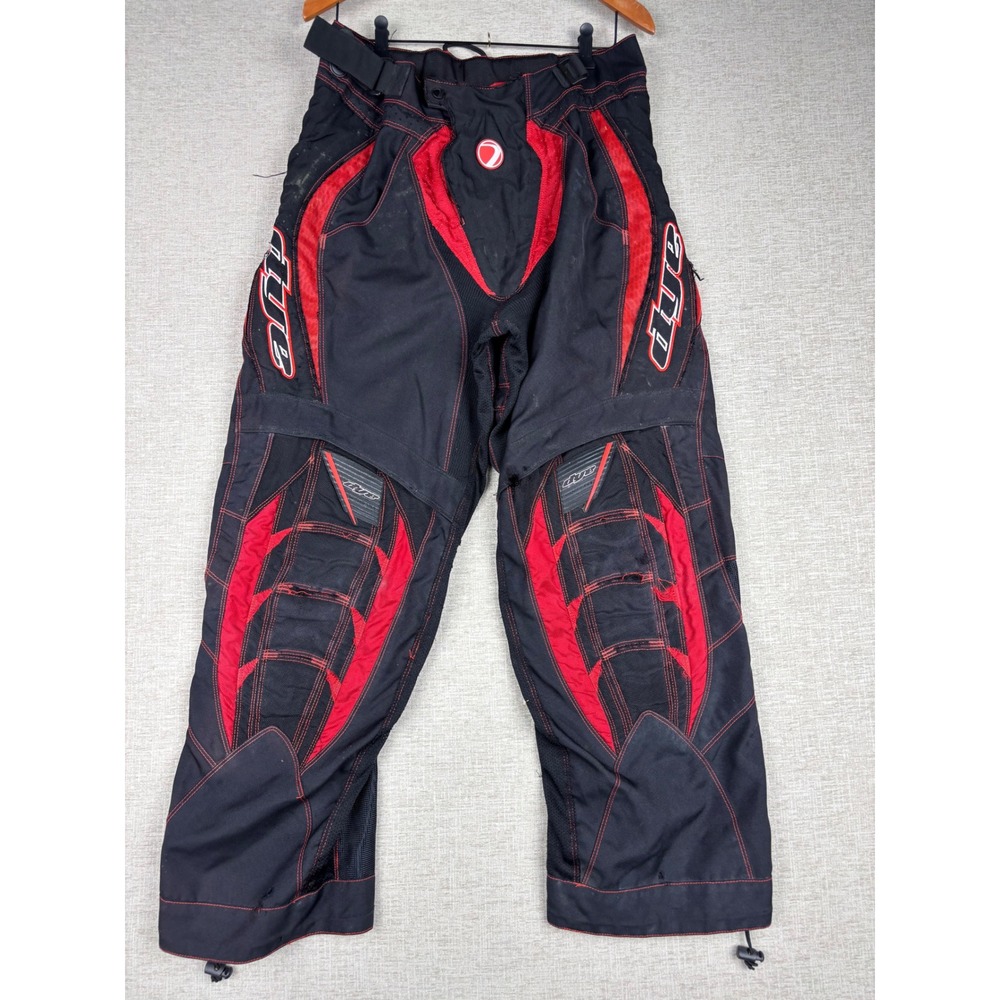 Dye Paintball C7 Series Pants Mens Small Black Red Padded Moto Style Racing
